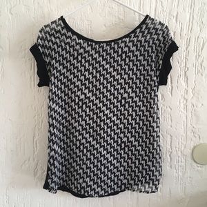 JK LA Black and White Blouse Size Small